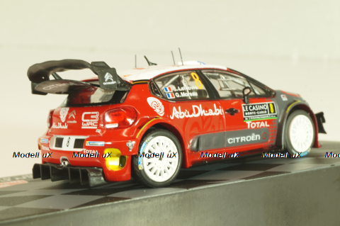 Citroën C3 WRC #8 Rally Monte-Carlo 2017, Stephane Lefebvre/Gabin Moreau, Monte-Carlo Official Collection #8, Altaya 1:43