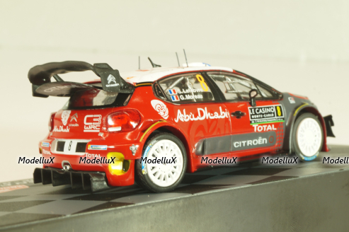 Citroën C3 WRC #8 Rally Monte-Carlo 2017, Stephane Lefebvre/Gabin Moreau, Monte-Carlo Official Collection #8, Altaya 1:43