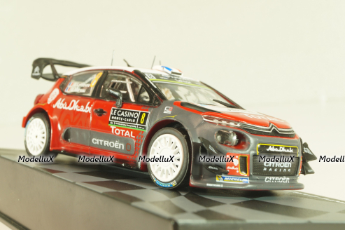 Citroën C3 WRC #8 Rally Monte-Carlo 2017, Stephane Lefebvre/Gabin Moreau, Monte-Carlo Official Collection #8, Altaya 1:43