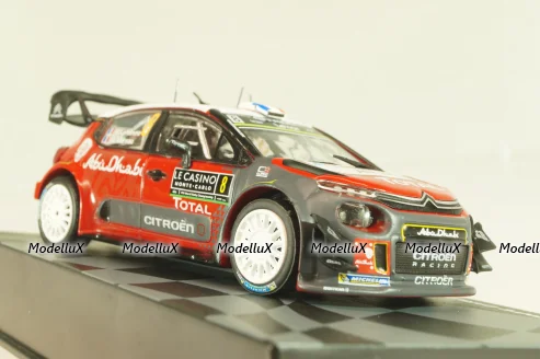 Citroën C3 WRC #8 Rally Monte-Carlo 2017, Stephane Lefebvre/Gabin Moreau, Monte-Carlo Official Collection #8, Altaya 1:43