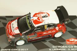 Citroën C3 WRC #8 Rally Monte-Carlo 2017, Stephane Lefebvre/Gabin Moreau, Monte-Carlo Official Collection #8, Altaya 1:43