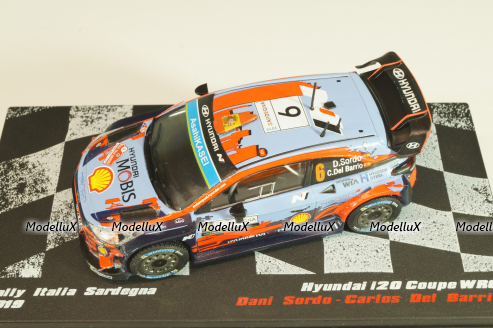 Hyundai I20 WRC #6 Winner Rally Italia Sardegna 2019, D.Sordo/C.Barrio, Legends of Rally Winnings Car #2, Altaya 1:43