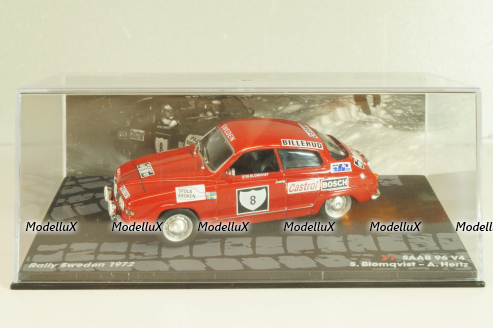 Saab 96 V4 #8 Rally Sweden 1972, S.Blomqvist/A.Hertz, Passione Rally Collection, Altaya 1:43