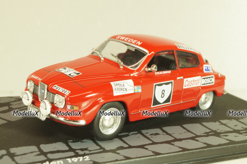 Saab 96 V4 #8 Rally Sweden 1972, S.Blomqvist/A.Hertz, Passione Rally Collection, Altaya 1:43
