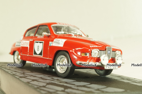 Saab 96 V4 #8 Rally Sweden 1972, S.Blomqvist/A.Hertz, Passione Rally Collection, Altaya 1:43