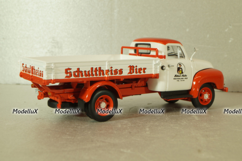 Opel Blitz 1.75t "Schultheiss bier" delivery truck, white/red, 439051024, Minichamps 1:43