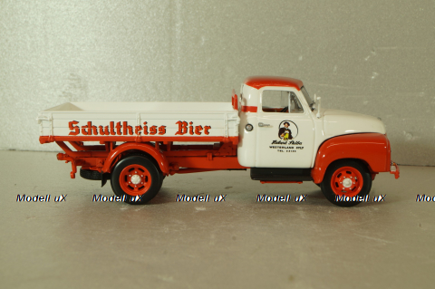 Opel Blitz 1.75t "Schultheiss bier" delivery truck, white/red, 439051024, Minichamps 1:43