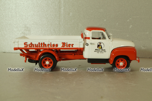 Opel Blitz 1.75t "Schultheiss bier" delivery truck, white/red, 439051024, Minichamps 1:43