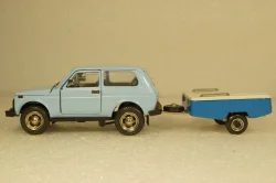 Ваз-2121 Нива с прицепом Скиф, Июнь 1989г.,  Тантал/Радон  1:43
