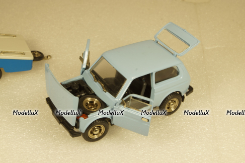 Ваз-2121 Нива с прицепом Скиф, Июнь 1989г.,  Тантал/Радон  1:43