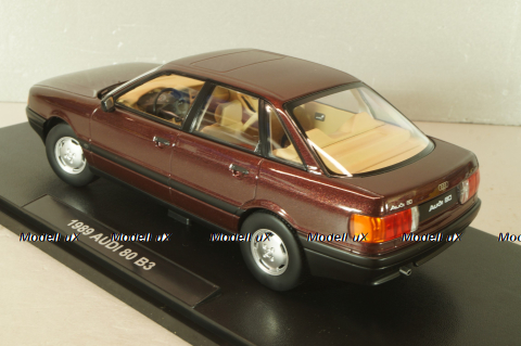 Audi 80 B3 Sedan 1989, darkred-metallic, T9-1800344, Triple9 1:18