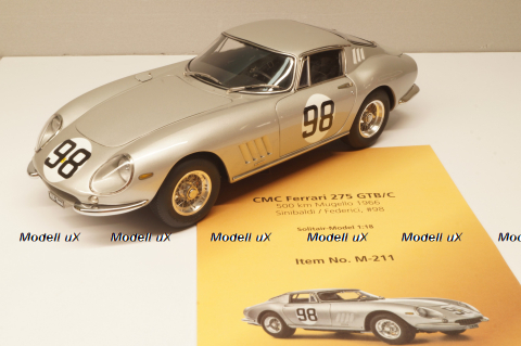 Ferrari 275 GTB/C No.98, 500km Mugello Sinibaldi/Federici 1966, M-211, CMC 1:18