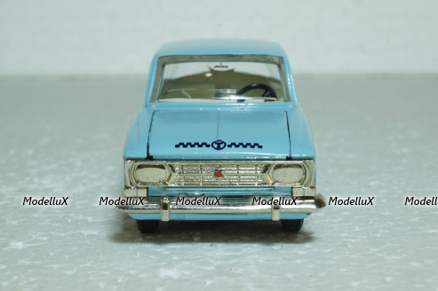 Москвич-412, Такси, голубая, Тантал/Радон 1:43