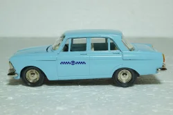 Москвич-412, Такси, голубая, Тантал/Радон 1:43