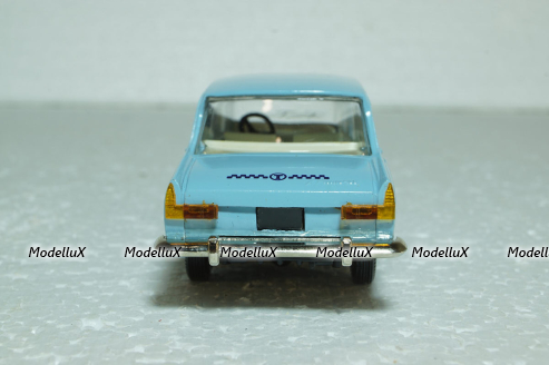 Москвич-412, Такси, голубая, Тантал/Радон 1:43