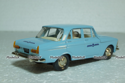 Москвич-412, Такси, голубая, Тантал/Радон 1:43