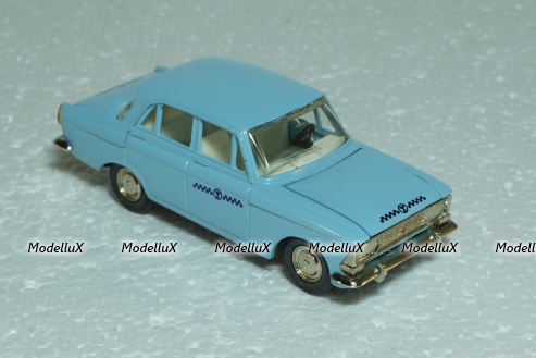 Москвич-412, Такси, голубая, Тантал/Радон 1:43