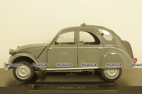 Citroen 2CV AZL Malle Bombee 1957, grey, Norev 1:18