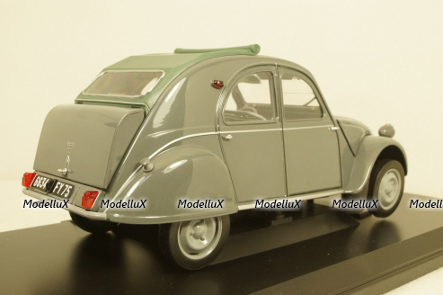 Citroen 2CV AZL Malle Bombee 1957, grey, Norev 1:18