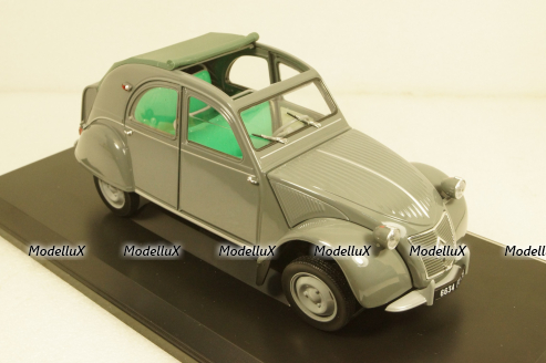Citroen 2CV AZL Malle Bombee 1957, grey, Norev 1:18