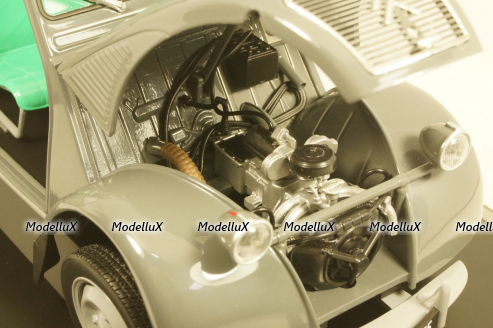 Citroen 2CV AZL Malle Bombee 1957, grey, Norev 1:18