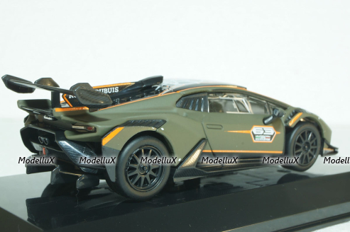 Lamborghini Huracan EVO2  Super Trofeo #63 2022, матовый оливковый,18-38305, Burago 1:43  