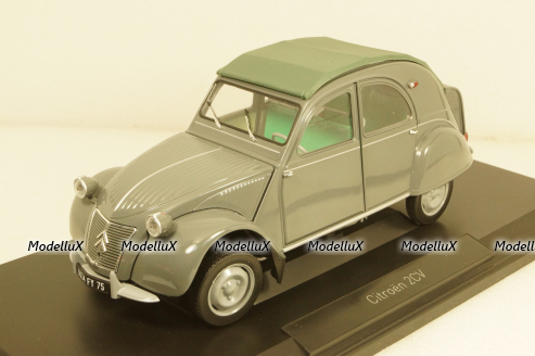 Citroen 2CV AZL Malle Bombee 1957, grey, Norev 1:18