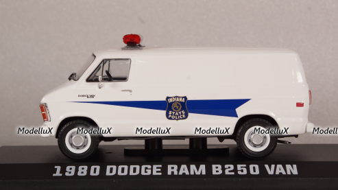 Dodge RAM B250 Indiana State Police 1980, White, Greenlight 1:43