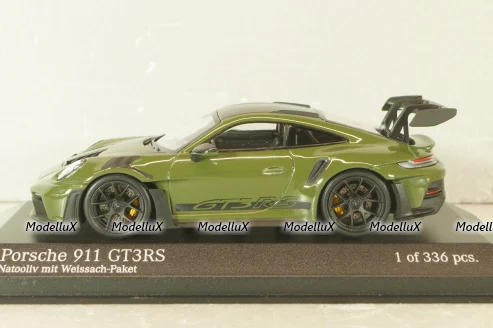 Porsche 911 (992) GT3 RS 2024, olive, with black wheells, 410062110, Minichamps 1:43  