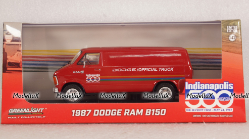 Dodge RAM B150 Official Truck Indy 500 1987, 86576, Greenlight 1:43