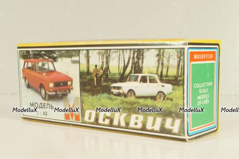 Москвич-408 с багажником, голубой,  Август 1989г., Тантал/Радон 1:43