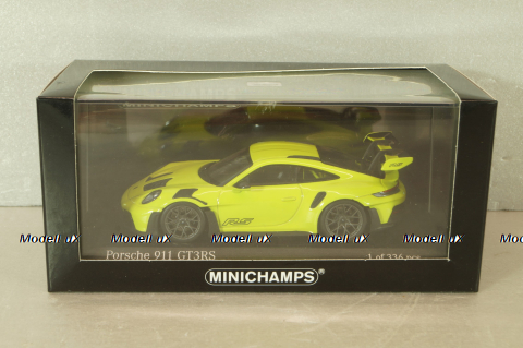 Porsche 911 (992) GT3 RS 2023,  green, with black wheells,, 410062111, Minichamps 1:43  