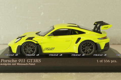 Porsche 911 (992) GT3 RS 2023,  green, with black wheells,, 410062111, Minichamps 1:43  