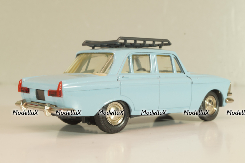 Москвич-408 с багажником, голубой,  Август 1989г., Тантал/Радон 1:43