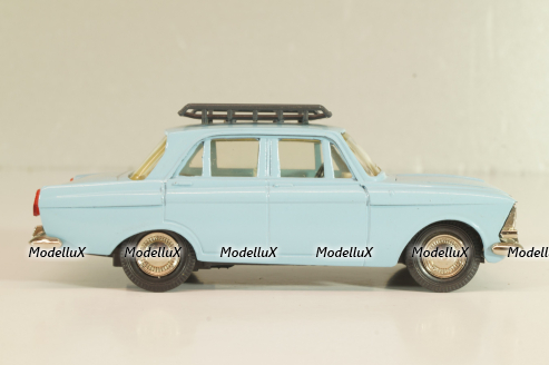 Москвич-408 с багажником, голубой,  Август 1989г., Тантал/Радон 1:43