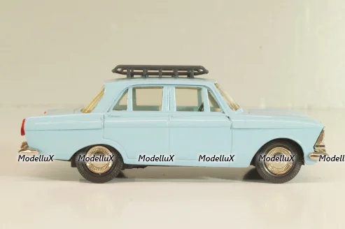 Москвич-408 с багажником, голубой,  Август 1989г., Тантал/Радон 1:43