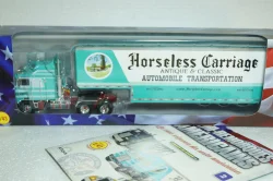 Kenworth K100 Aerodyne with semi trailer "Car Transport" 1976, green/white, American Trucks, France # 2, Altaya 1:43