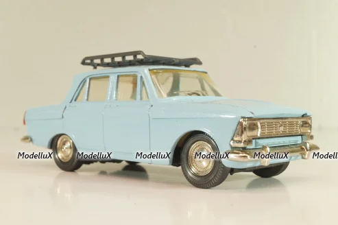 Москвич-408 с багажником, голубой,  Август 1989г., Тантал/Радон 1:43