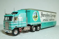 Kenworth K100 Aerodyne with semi trailer "Car Transport" 1976, green/white, American Trucks, France # 2, Altaya 1:43