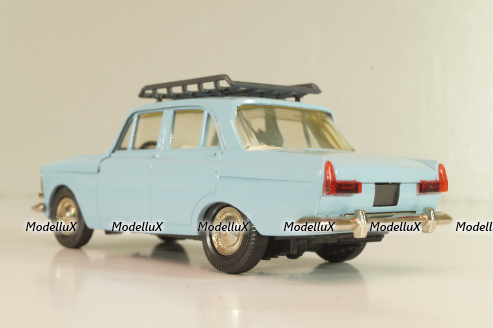 Москвич-408 с багажником, голубой,  Август 1989г., Тантал/Радон 1:43
