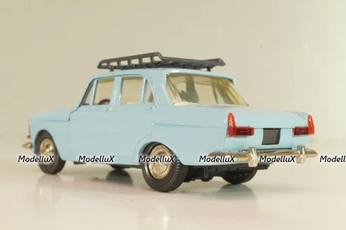 Москвич-408 с багажником, голубой,  Август 1989г., Тантал/Радон 1:43