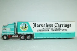 Kenworth K100 Aerodyne with semi trailer "Car Transport" 1976, green/white, American Trucks, France # 2, Altaya 1:43