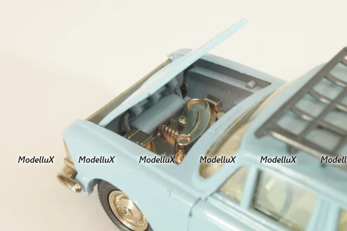 Москвич-408 с багажником, голубой,  Август 1989г., Тантал/Радон 1:43