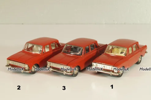 Москвич-408, красный, март 1992г., Тантал/Радон 1:43  №1