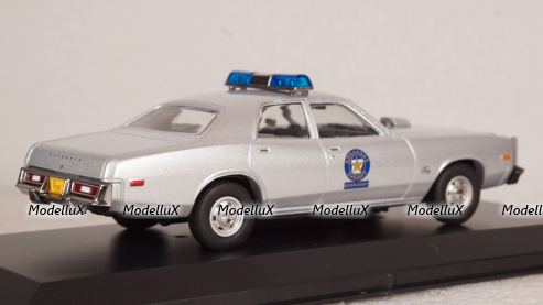 Plymouth Fury Smokey & Bandit 1975 silver, 86581, Greenlight 1:43