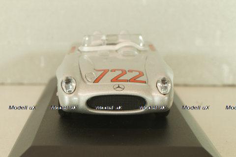 Mercedes-Benz 300 SLR #722 Mille Miglia 1955, S.Moss/D.Jenkinson, silver, 432553100, Minichamps 1:43
