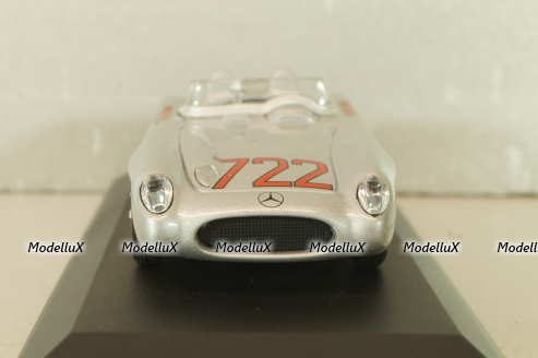 Mercedes-Benz 300 SLR #722 Mille Miglia 1955, S.Moss/D.Jenkinson, silver, 432553100, Minichamps 1:43