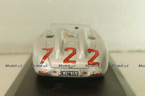 Mercedes-Benz 300 SLR #722 Mille Miglia 1955, S.Moss/D.Jenkinson, silver, 432553100, Minichamps 1:43
