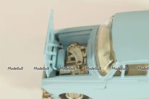 Москвич-408 А1, голубой, Тантал/Радон 1:43