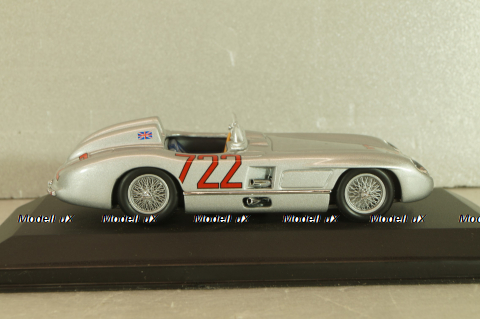 Mercedes-Benz 300 SLR #722 Mille Miglia 1955, S.Moss/D.Jenkinson, silver, 432553100, Minichamps 1:43
